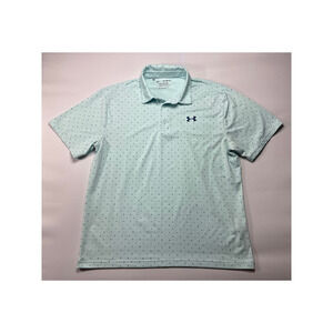 Under Armour Men's Light Blue Geo Print The Playoff Polo Shirt - Size XL*